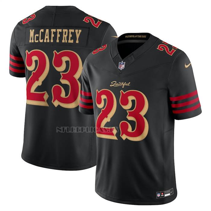 Camiseta NFL Limited San Francisco 49ers Christian McCaffrey 2025 Rivalries Collection Negro